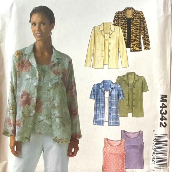 McCalls M4342 Pattern Top Miss 8-14 Uncut Vintage Layer Mature Capsule - Picture 1 of 7